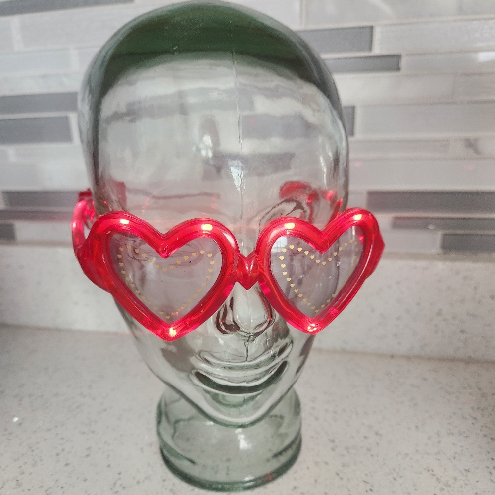 Elton John Farwell Tour Heart-Shaped Red LED Glasses